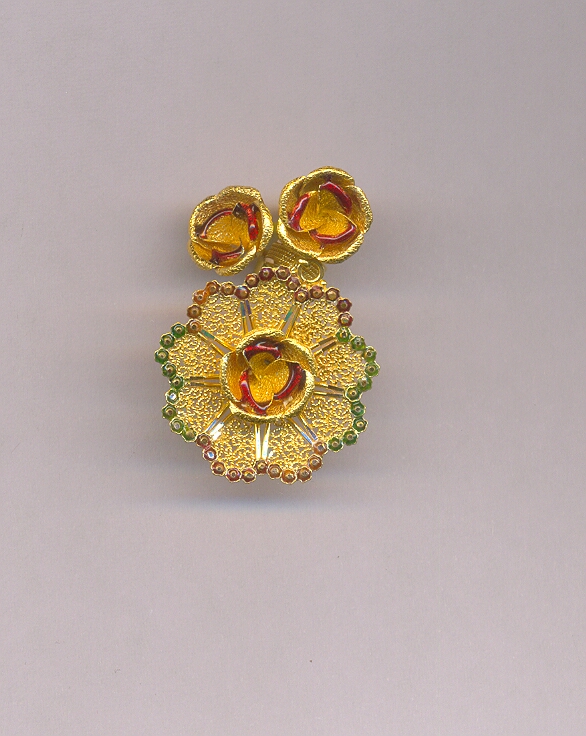 GOLD HALF SET PENDENT PLAIN EXCLUSIVE