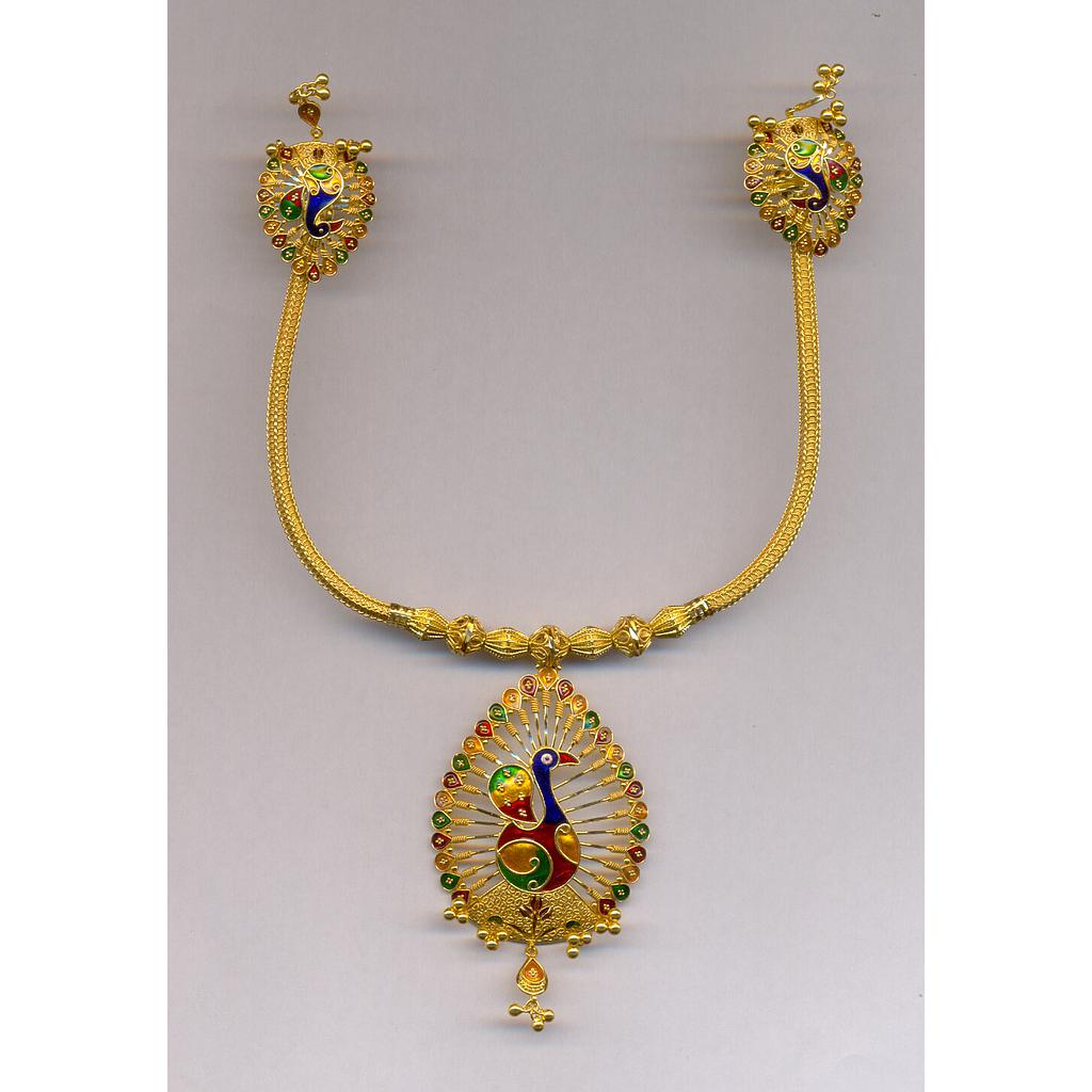 GOLD HALF SET PENDENT PLAIN EXCLUSIVE