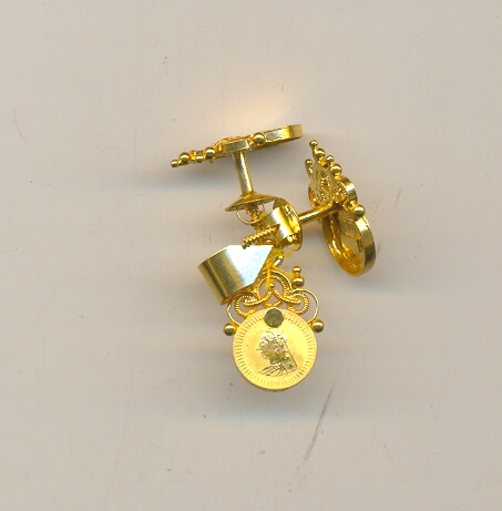 GOLD HALF SET PENDENT PLAIN EXCLUSIVE
