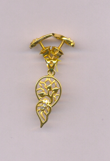 GOLD HALF SET PENDENT PLAIN EXCLUSIVE