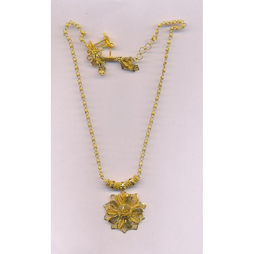 GOLD HALF SET PENDENT PLAIN EXCLUSIVE