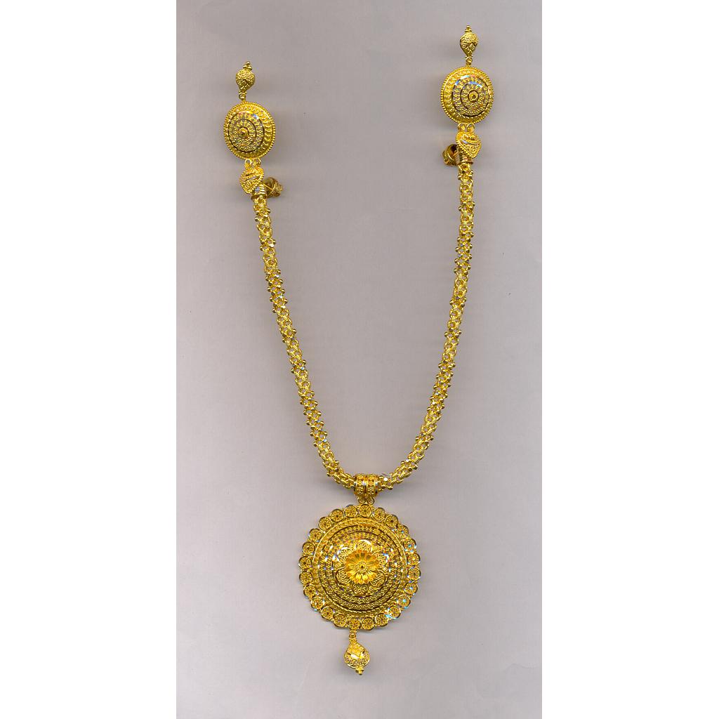 GOLD HALF SET PENDENT PLAIN EXCLUSIVE