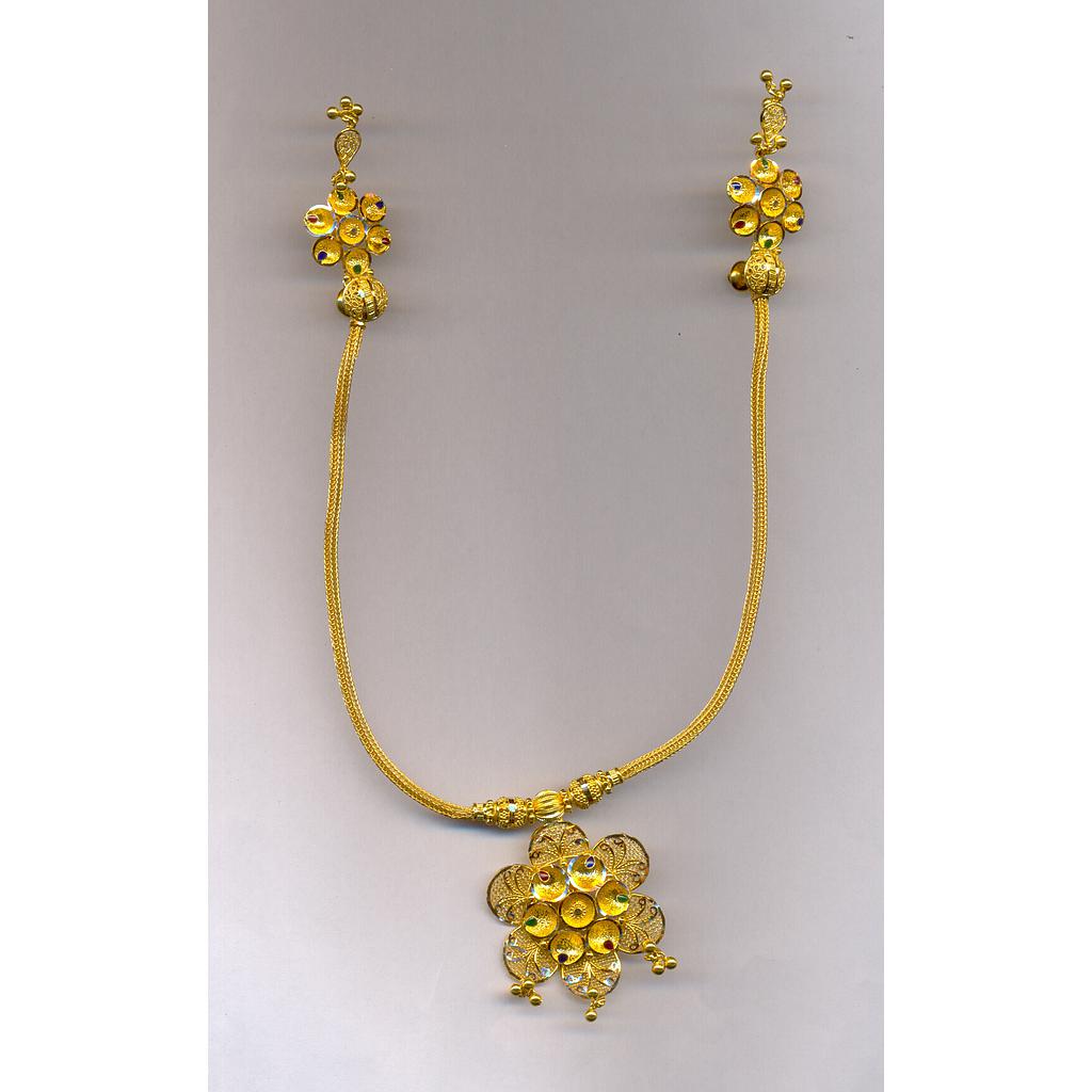 GOLD HALF SET PENDENT PLAIN EXCLUSIVE