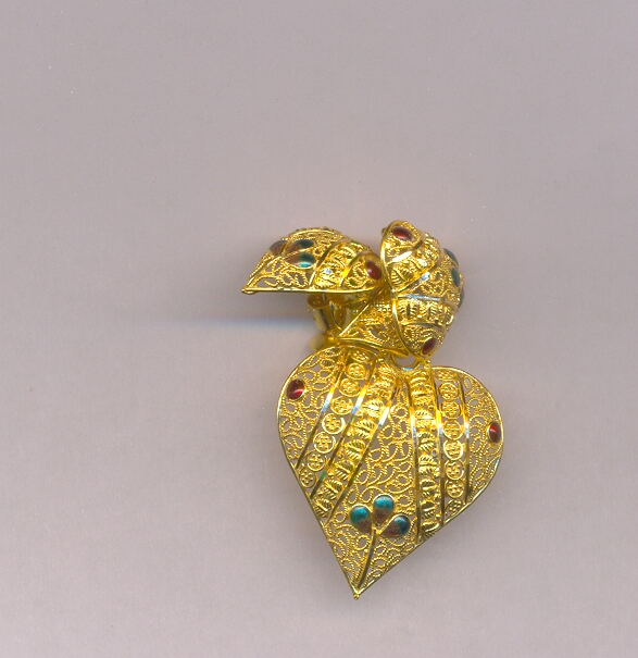 GOLD HALF SET PENDENT PLAIN FANCY