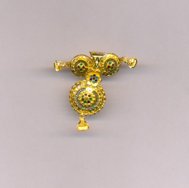 GOLD HALF SET PENDENT PLAIN FANCY