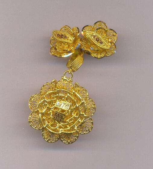GOLD HALF SET PENDENT PLAIN FANCY