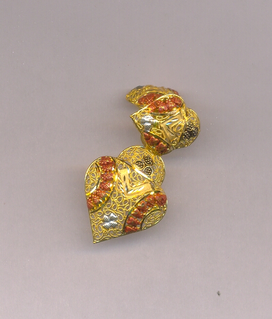 GOLD HALF SET PENDENT PLAIN FANCY