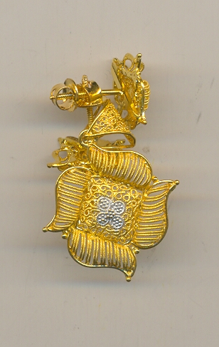 GOLD HALF SET PENDENT PLAIN FANCY