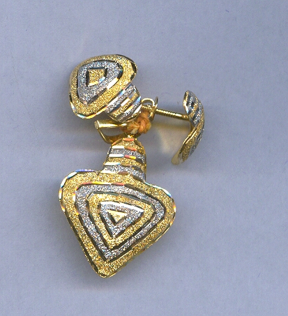 GOLD HALF SET PENDENT PLAIN FANCY