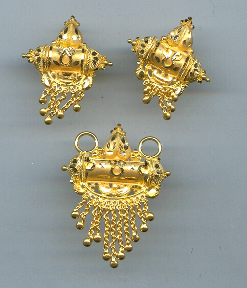 GOLD HALF SET PENDENT PLAIN GENERAL