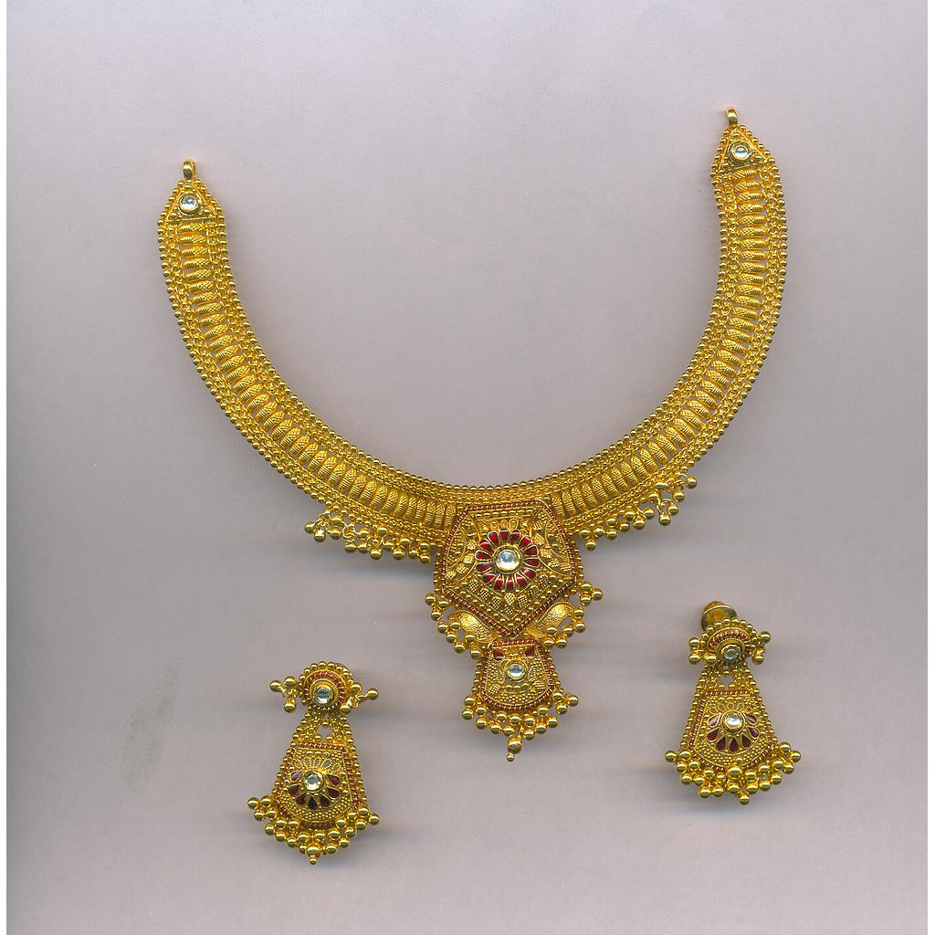 GOLD HALF SET ROUND ANTIQUE FANCY