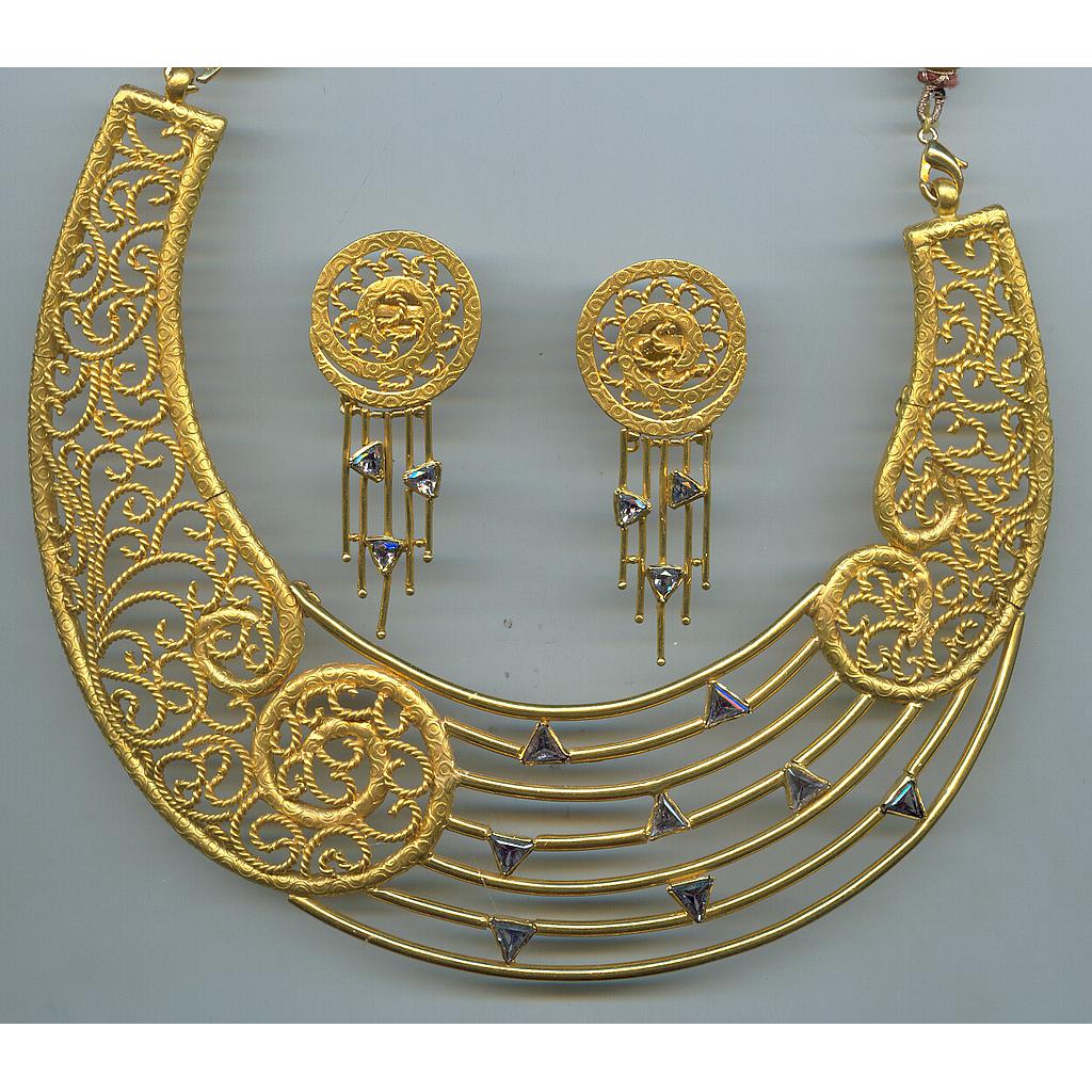 GOLD HALF SET ROUND ANTIQUE FANCY