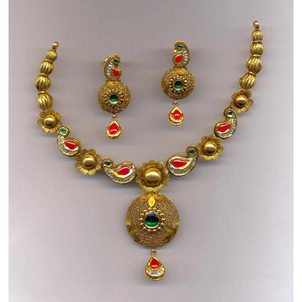 GOLD HALF SET ROUND ANTIQUE FANCY