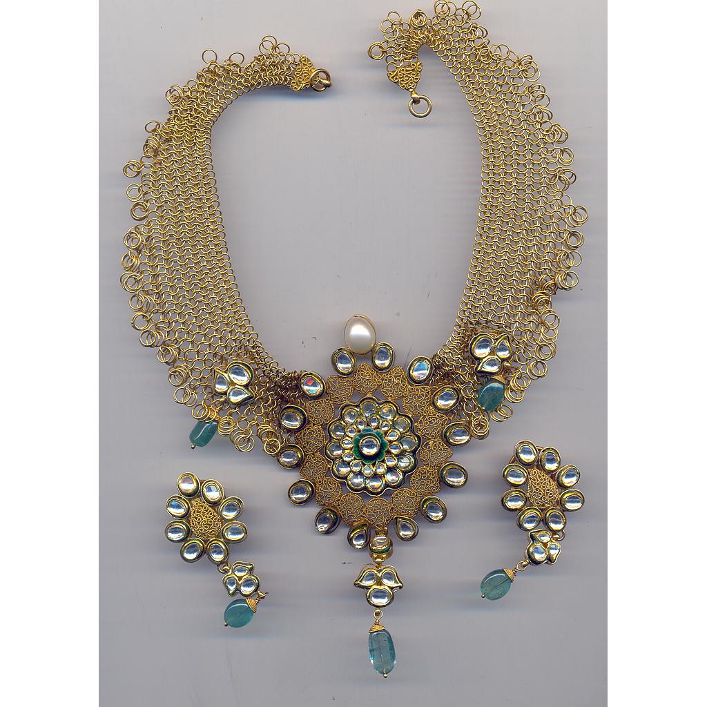 GOLD HALF SET ROUND ANTIQUE FANCY