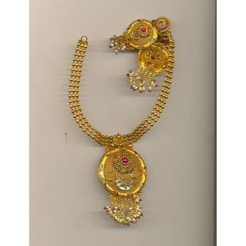 GOLD HALF SET ROUND ANTIQUE FANCY