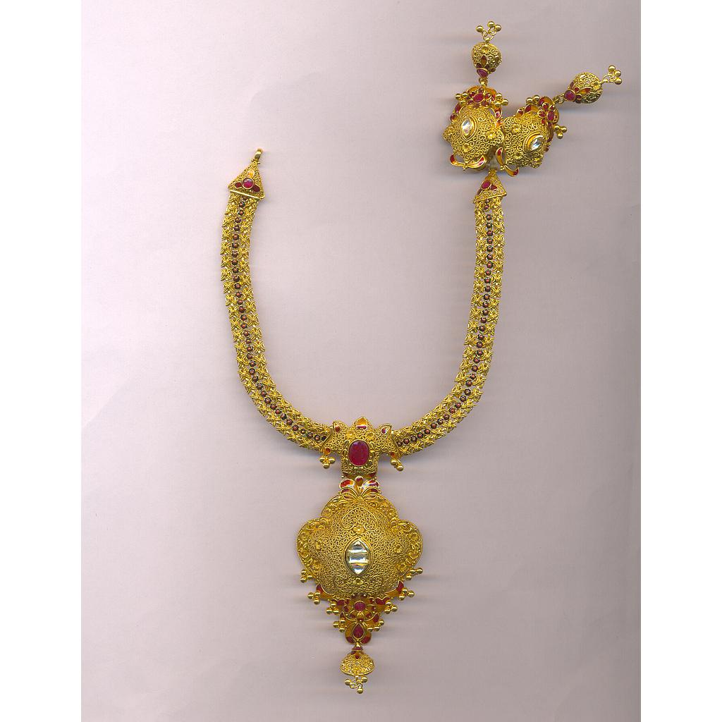 GOLD HALF SET ROUND ANTIQUE FANCY