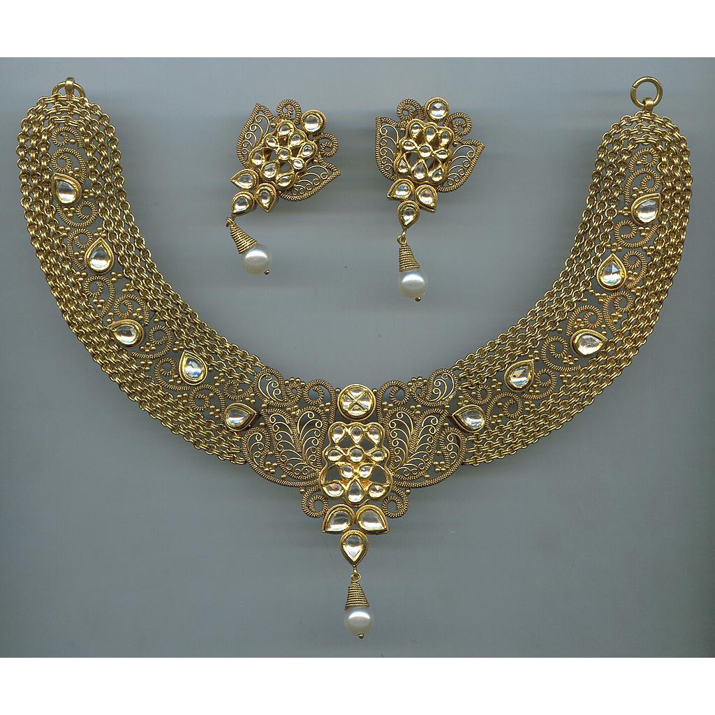GOLD HALF SET ROUND ANTIQUE FANCY