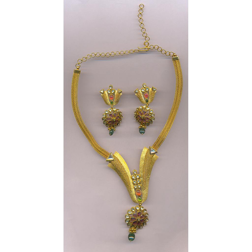 GOLD HALF SET ROUND ANTIQUE FANCY