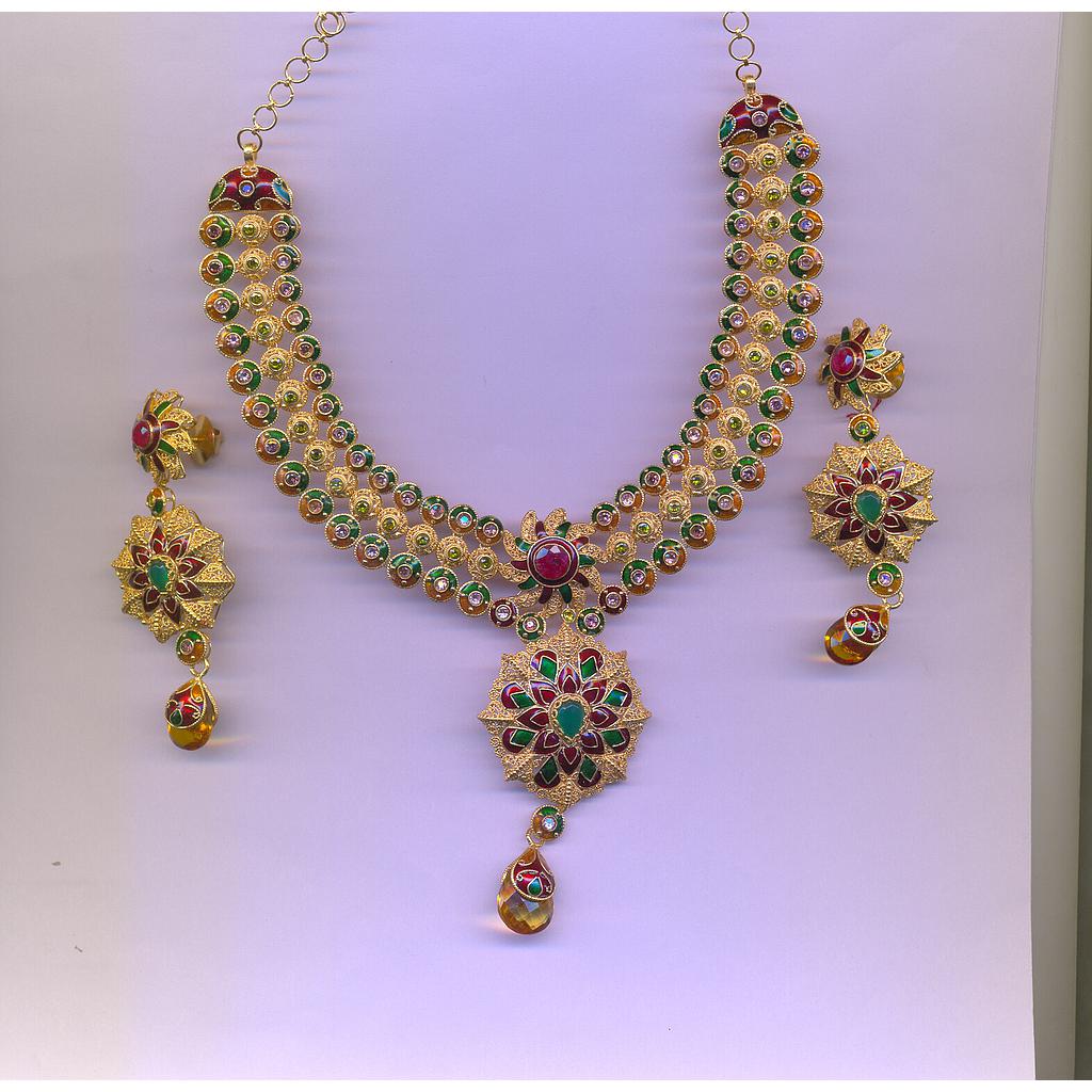 GOLD HALF SET ROUND ANTIQUE FANCY