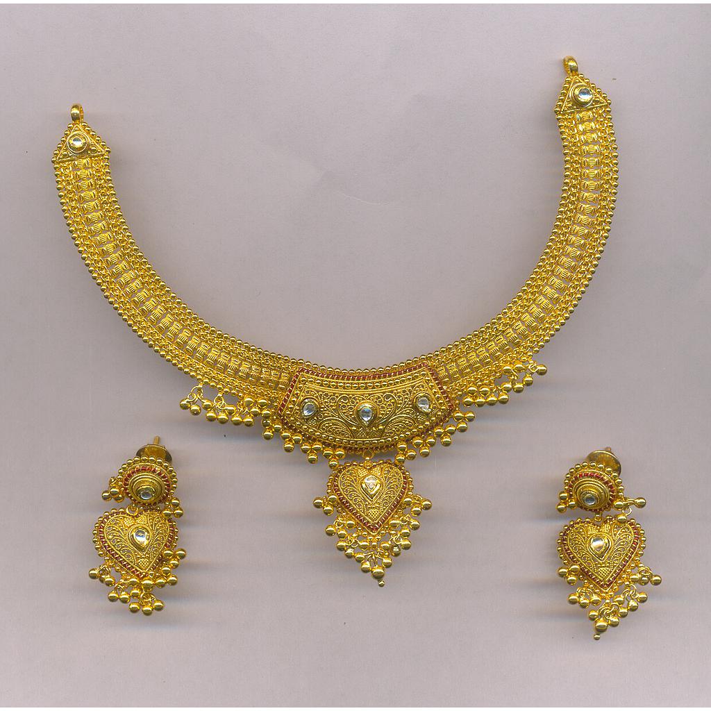 GOLD HALF SET ROUND ANTIQUE FANCY