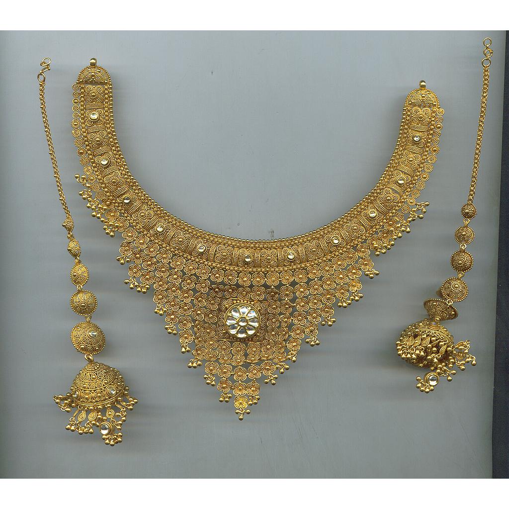 GOLD HALF SET ROUND ANTIQUE FANCY