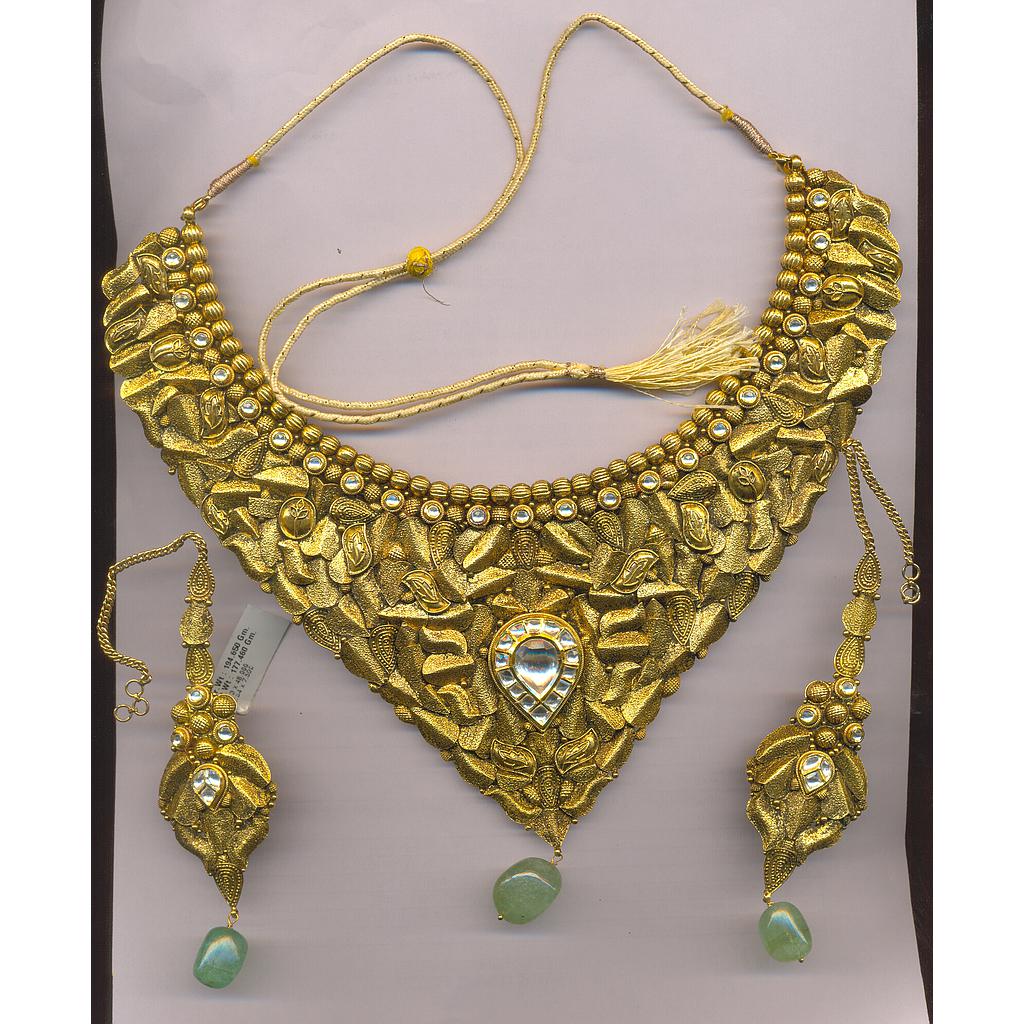 GOLD HALF SET ROUND ANTIQUE FANCY