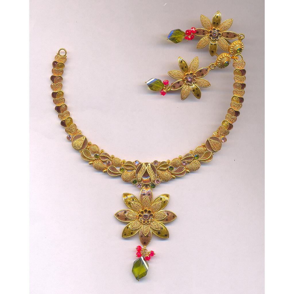 GOLD HALF SET ROUND ANTIQUE FANCY