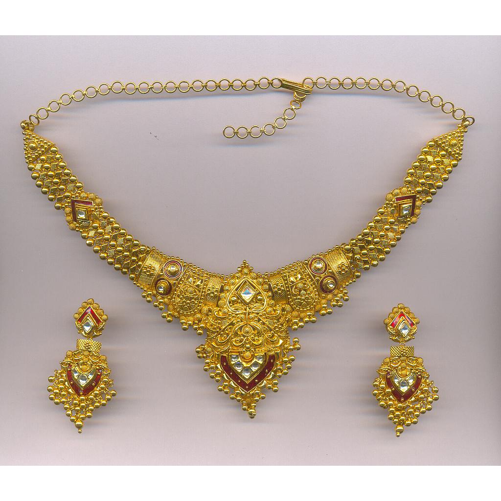 GOLD HALF SET ROUND ANTIQUE FANCY