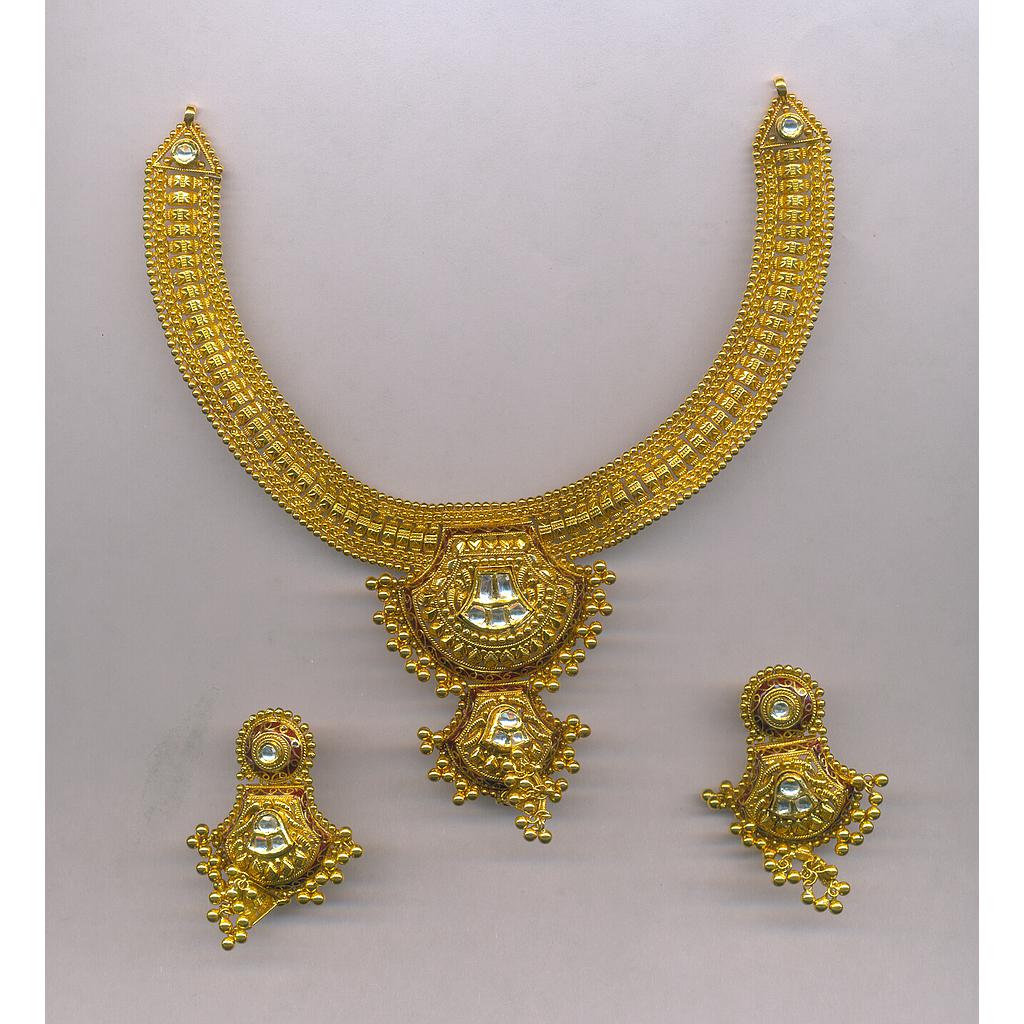 GOLD HALF SET ROUND ANTIQUE FANCY