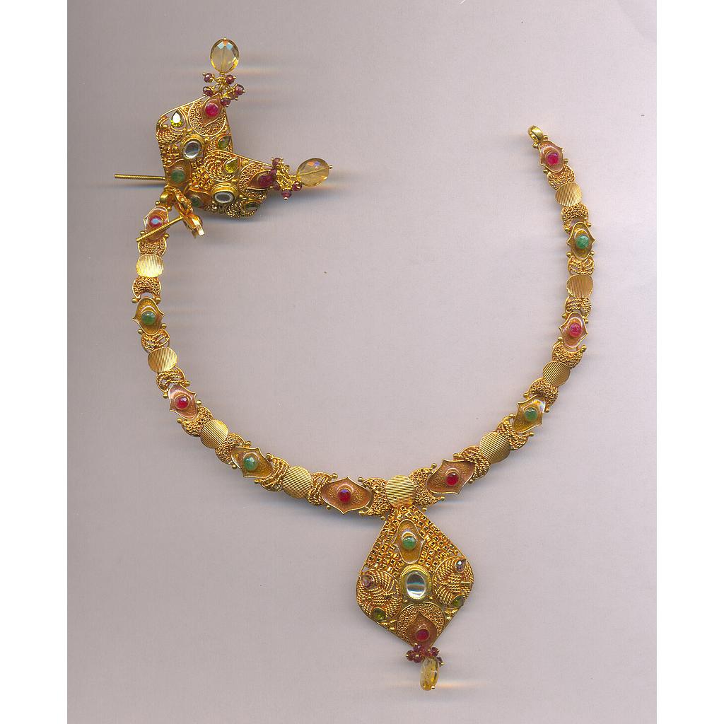 GOLD HALF SET ROUND ANTIQUE FANCY