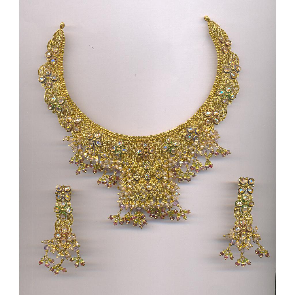 GOLD HALF SET ROUND ANTIQUE FANCY