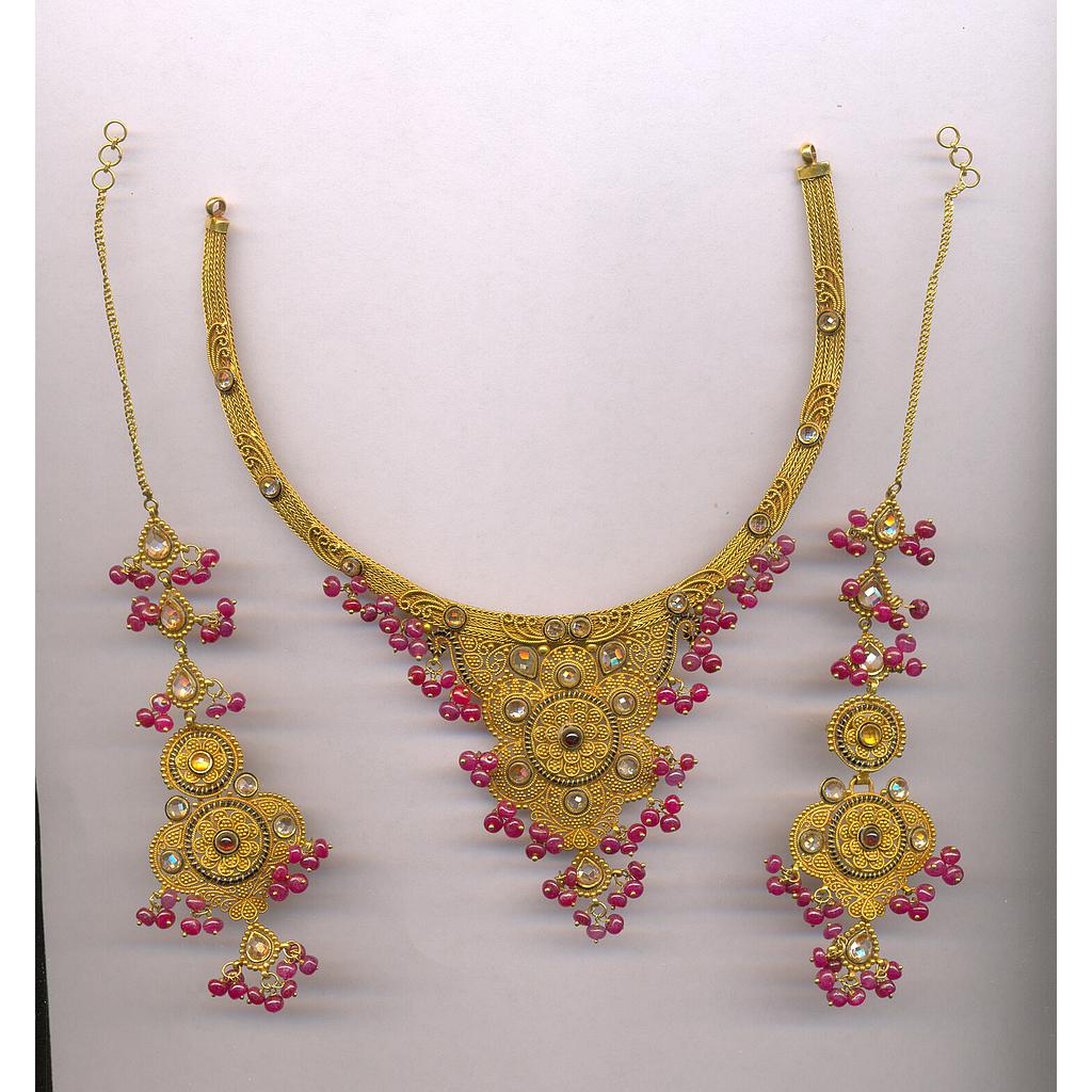 GOLD HALF SET ROUND ANTIQUE FANCY