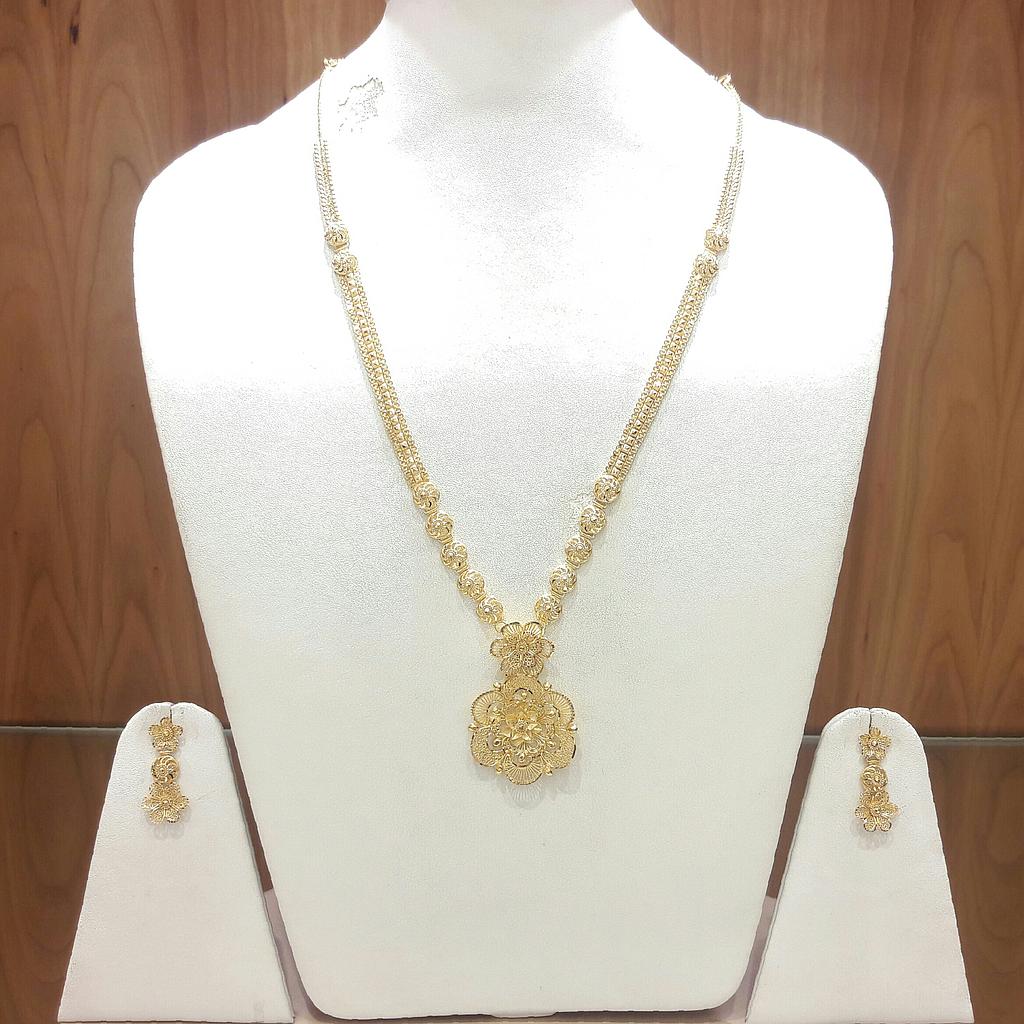 GOLD HALF SET LONG PLAIN EXCLUSIVE