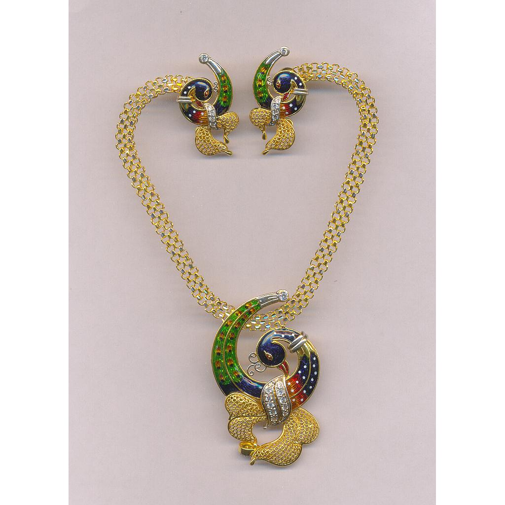 GOLD HALF SET ROUND CASTING FANCY