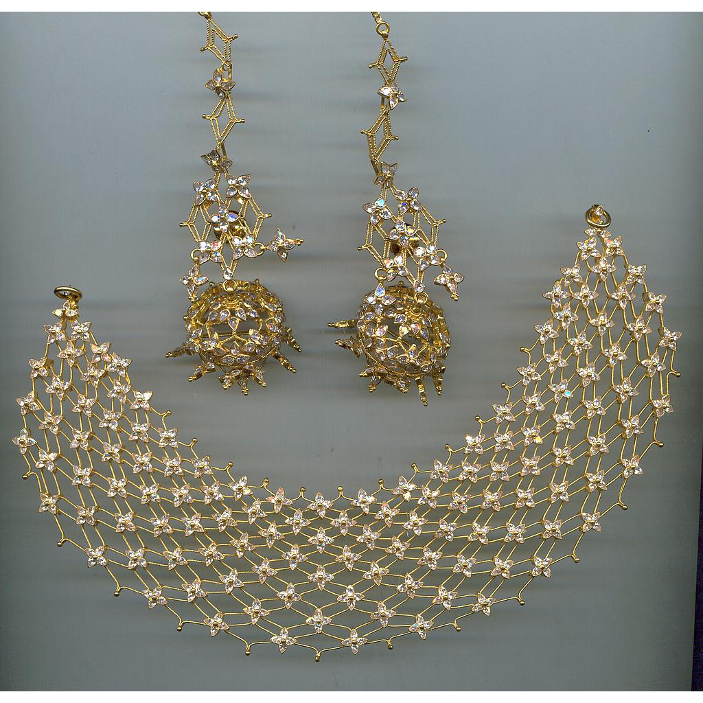 GOLD HALF SET ROUND DESIGNER EXCLUSIVE