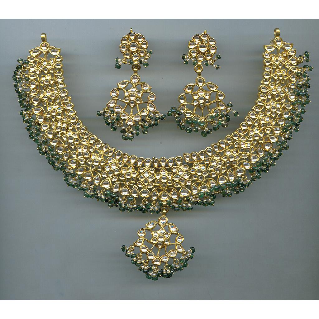 GOLD SET ROUND KUNDAN