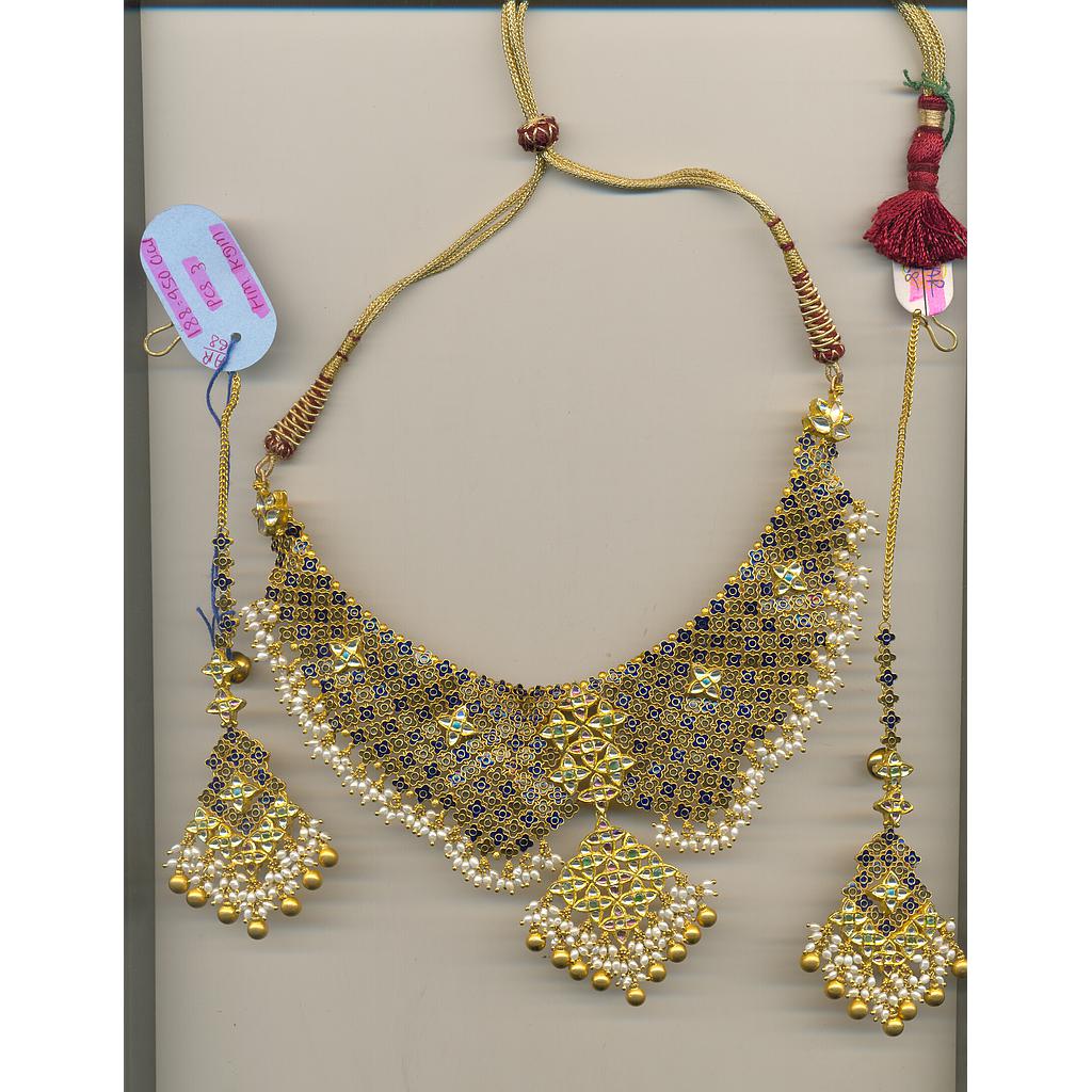 GOLD SET ROUND KUNDAN