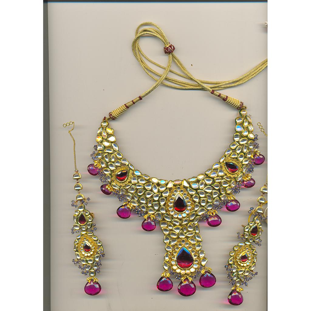GOLD SET ROUND KUNDAN