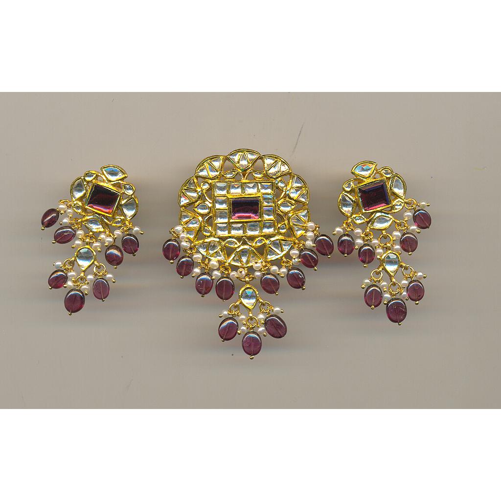 GOLD SET ROUND KUNDAN