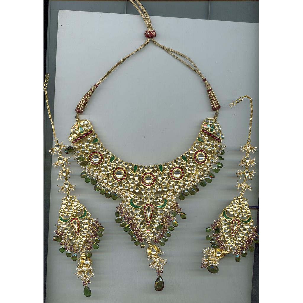 GOLD SET ROUND KUNDAN