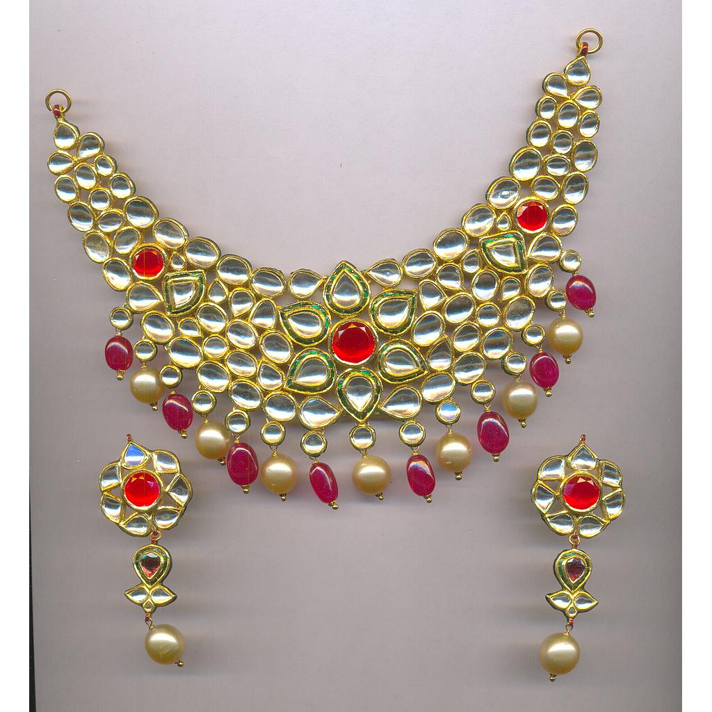 GOLD SET ROUND KUNDAN