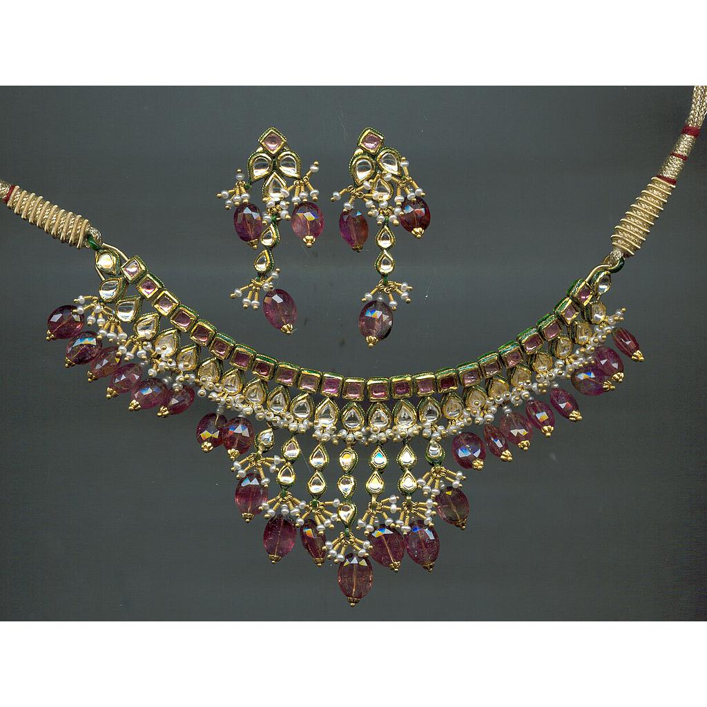 GOLD SET ROUND KUNDAN