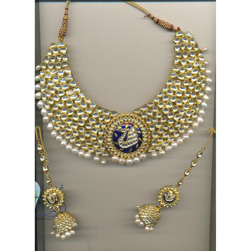 GOLD SET ROUND KUNDAN
