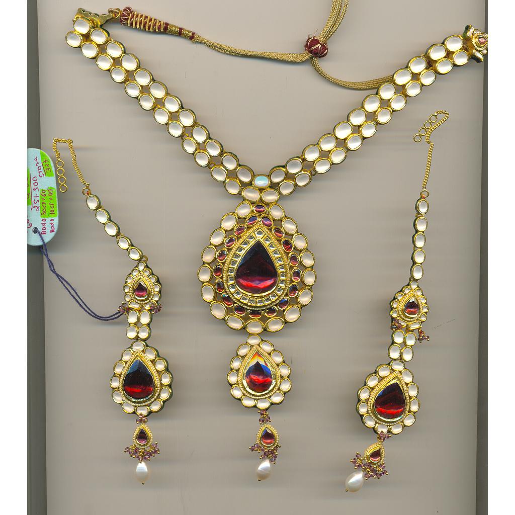 GOLD SET ROUND KUNDAN