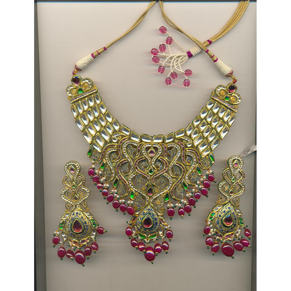 GOLD SET ROUND KUNDAN