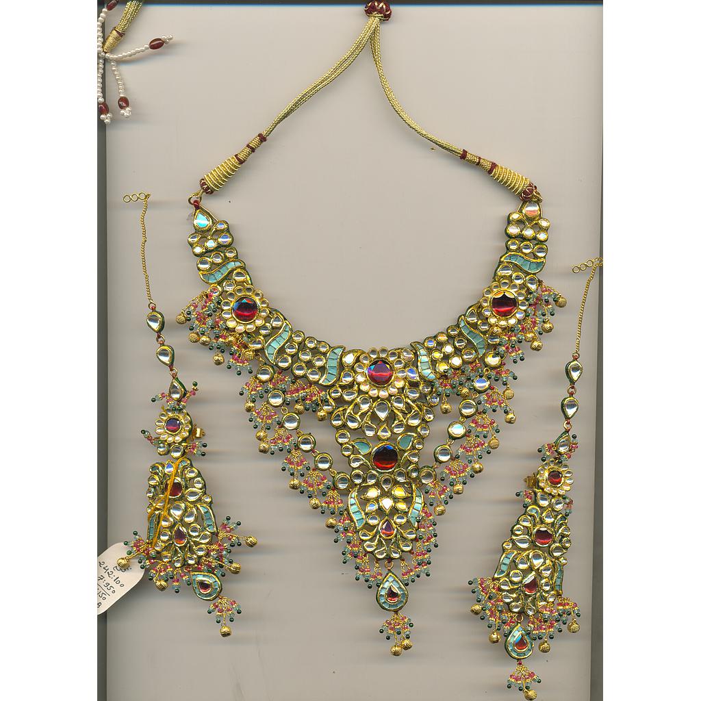 GOLD SET ROUND KUNDAN