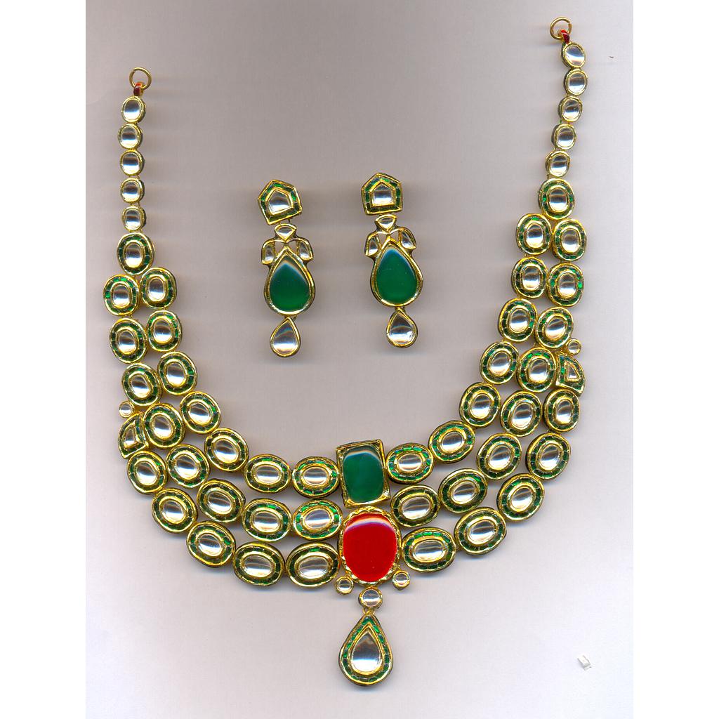 GOLD SET ROUND KUNDAN