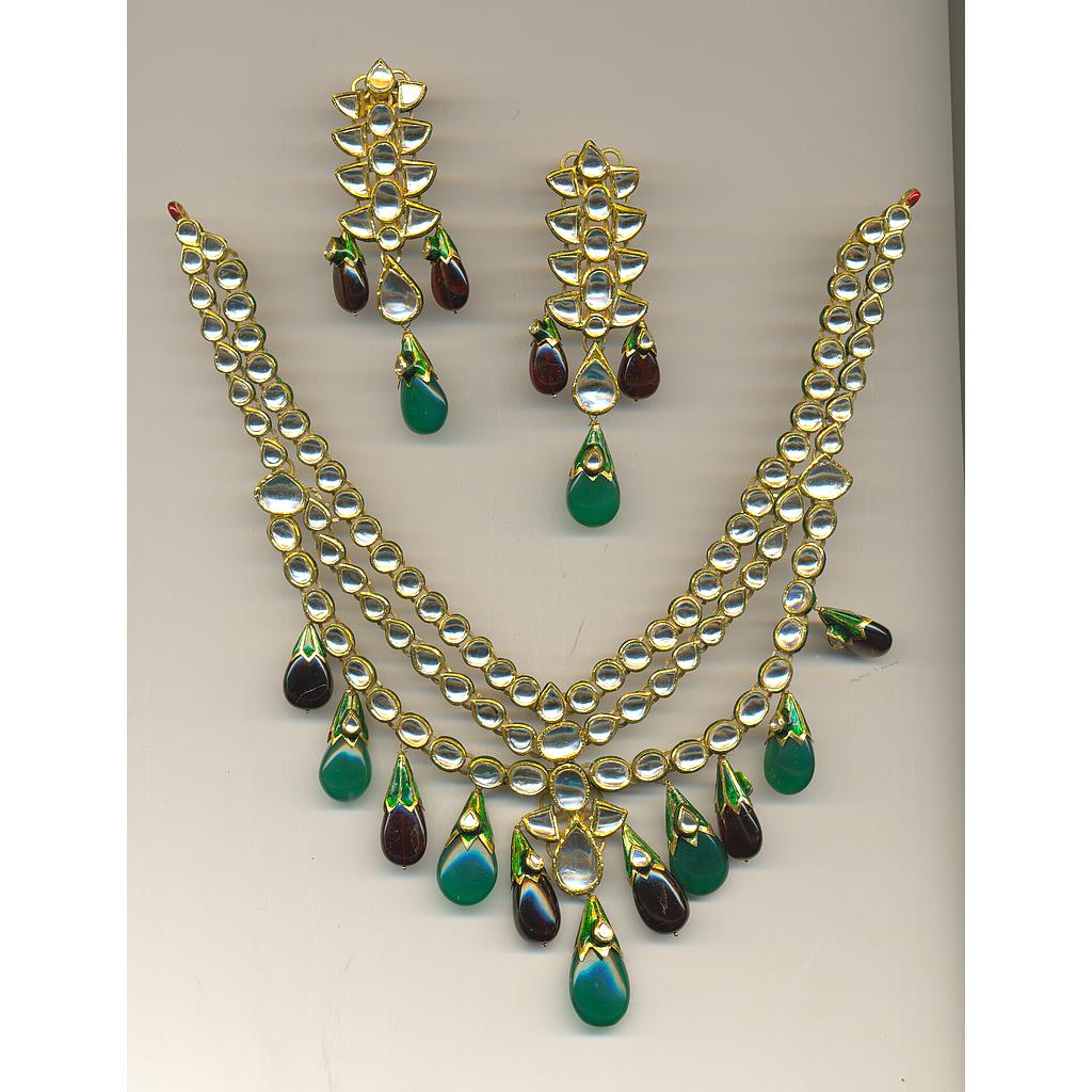 GOLD SET ROUND KUNDAN