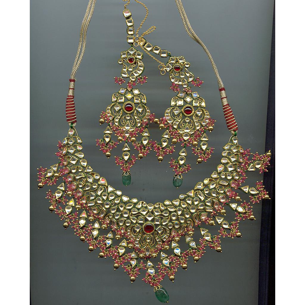 GOLD SET ROUND KUNDAN