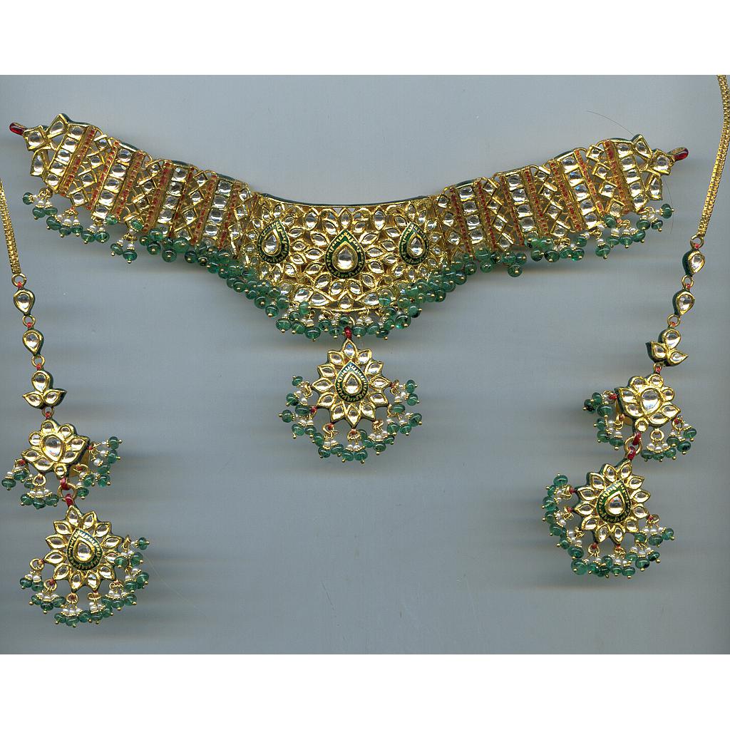 GOLD SET CHOKER KUNDAN